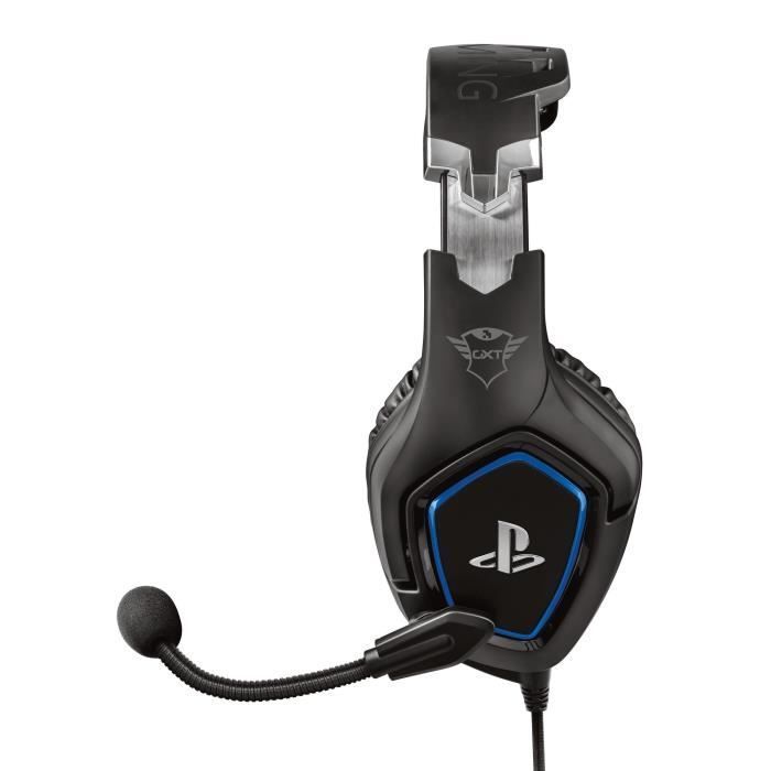 Auriculares para juegos TRUST GXT 488 Forze - Licencia oficial para PS4/PS5 - Micrófono plegable - Cable trenzado de 1,2 m