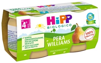 Poire homogénéisée HIPP Bio Williams 2 x 80 g 100 % fruits