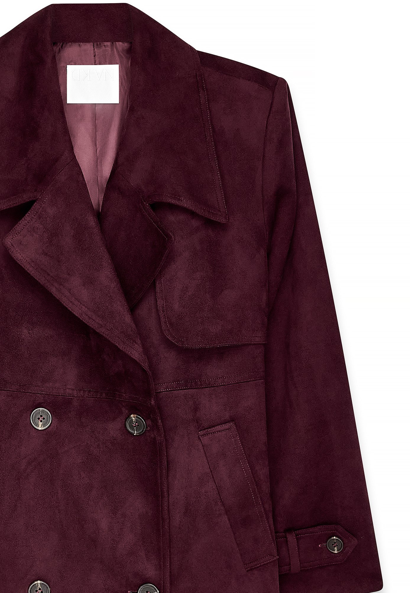 NA-KD Trenchcoat - bordeauxrood