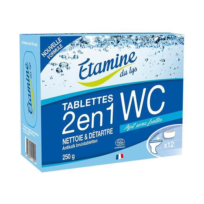 Étamine du Lys Sanitaire Tablettes WC 2 en 1 Bio 12 unités