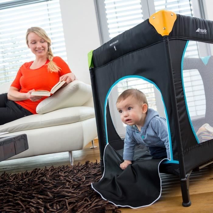 HAUCK sleep n play go plus travel cot - multicolor black