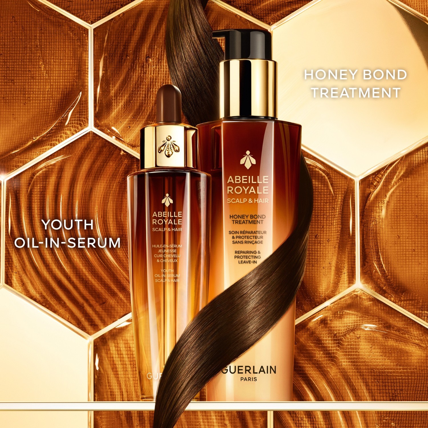 Guerlain nenoskalojamais kondicionieris Abeille Royale Honey Bond Treatment nenoskalojamais kondicionieris - 150 ml