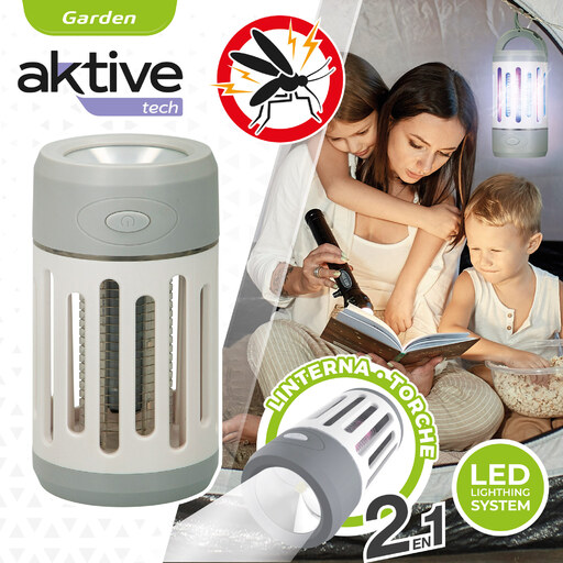 Lampe anti-moustiques UV Aktive avec lampe torche LED