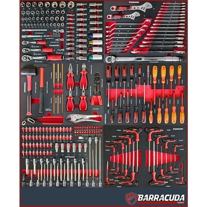 BARRACUDA TOOLS CUDA Max XXL Werkstattwagen mit 8 Schubladen und 6 Werkzeugen BR