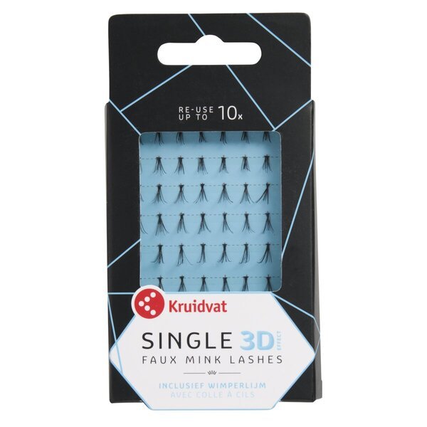 Kruidvat enojne 3D umetne minkove trepalnice<br>48 kosov