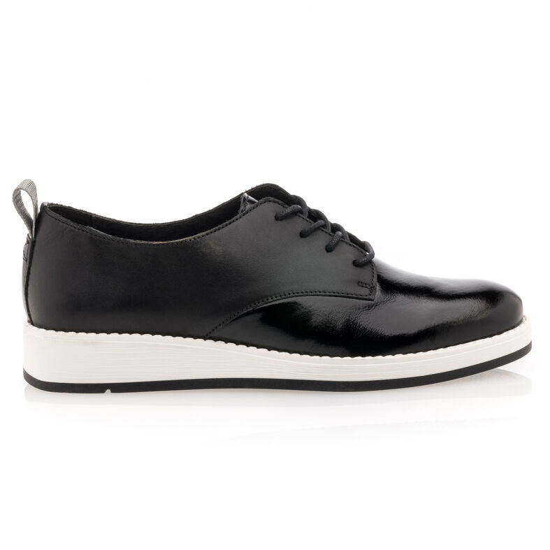 Zapatos de mujer negros con cordones / Zapatos Derby