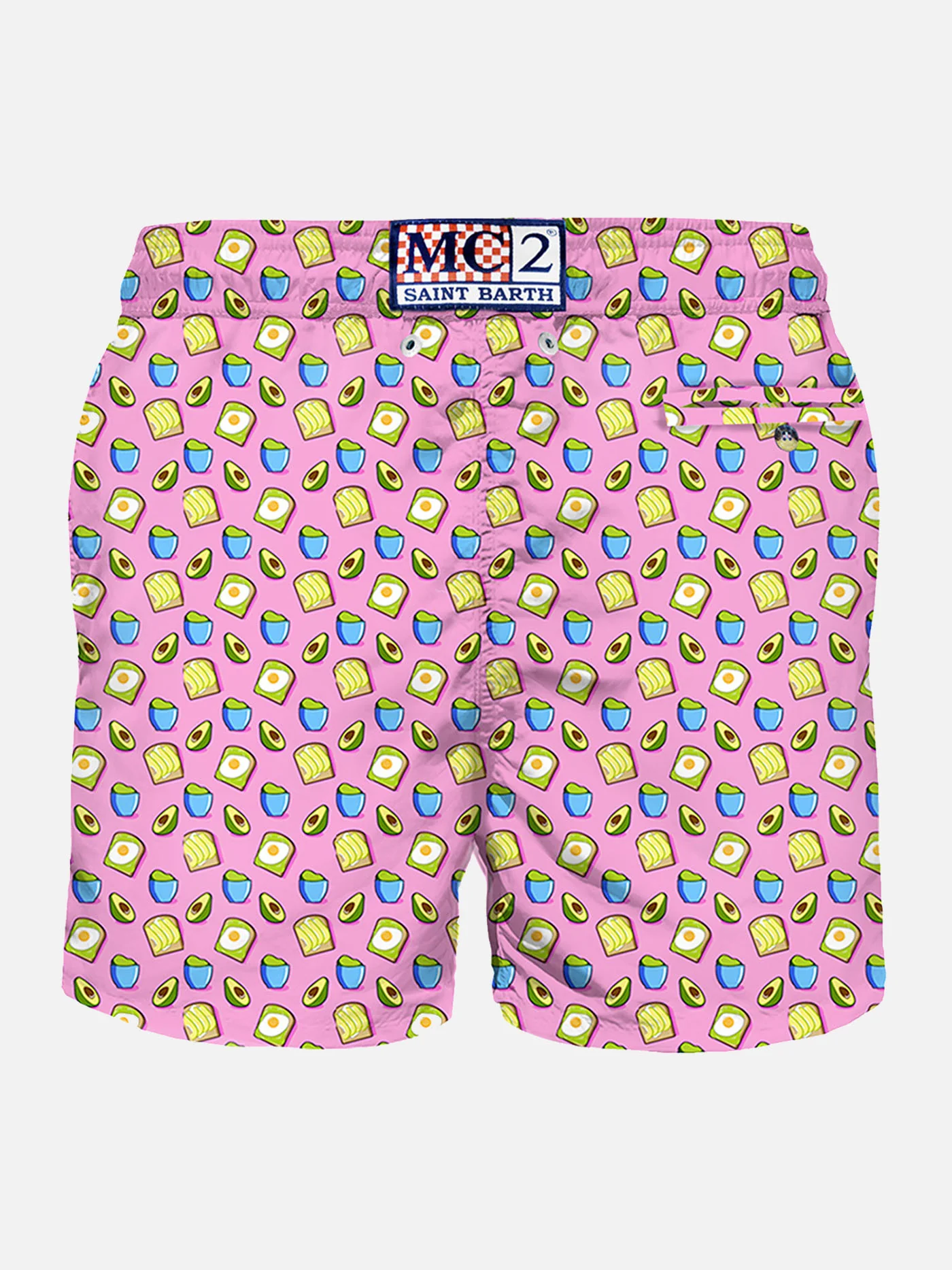 Traje de baño para hombre con estampado de tostada de aguacate