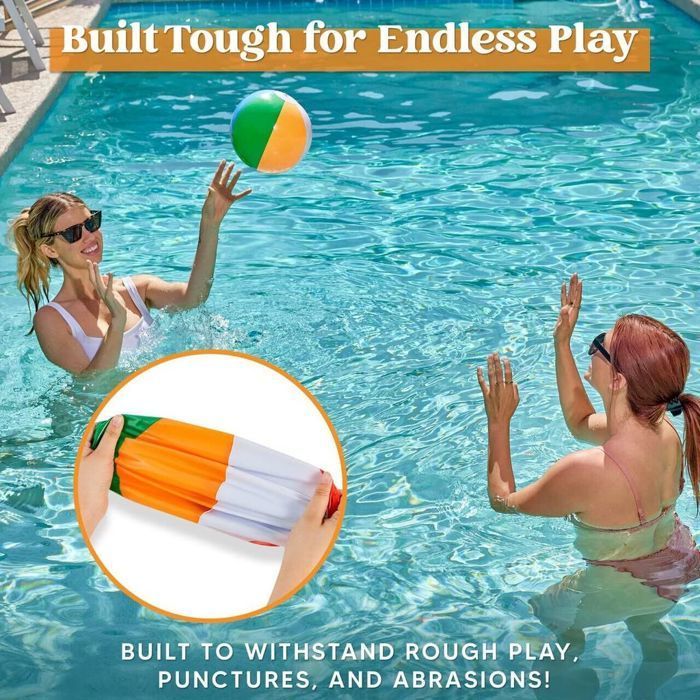 Pelotas de playa Rainbow (paquete de 12), juguetes inflables de 30 cm para piscina, ideales para juegos acuáticos de verano, juego combinado.