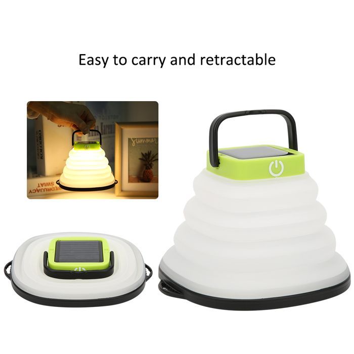 Vvikizy Campinglamp, LED-nachtlampje voor binnen en buiten, flexibel, IP65, geschikt voor kantoorgebruik, zwarte rand
