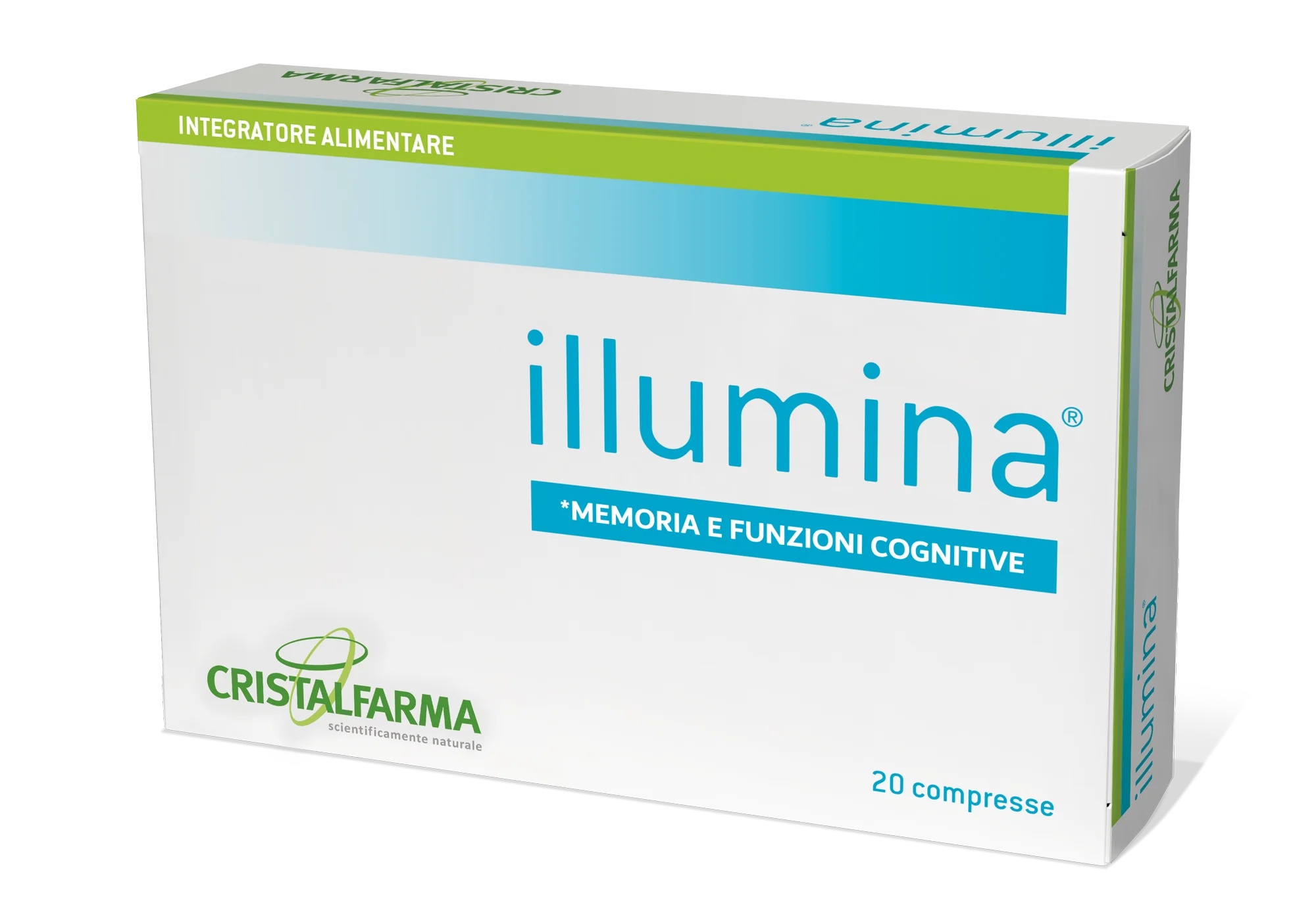 CRISTALFARMA Illumina 20 comprimidos Suplemento alimentar para memória e função cognitiva 20 comprimidos