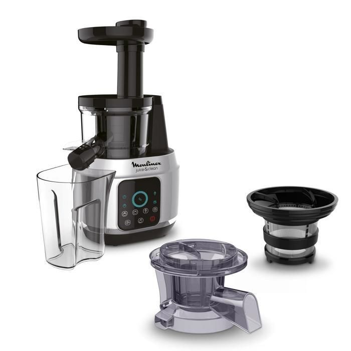 Extractor de zumo de aluminio MOULINEX ZU420E10 JUICE & CLEAN - Tecnología de fácil limpieza - Pantalla táctil intuitiva