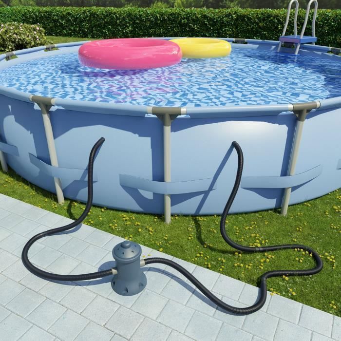 Manguera flexible negra de 10 m y 32 mm de diámetro para piscinas, con manguitos divisores, manguera para bomba, manguera de agua, riego de estanques.