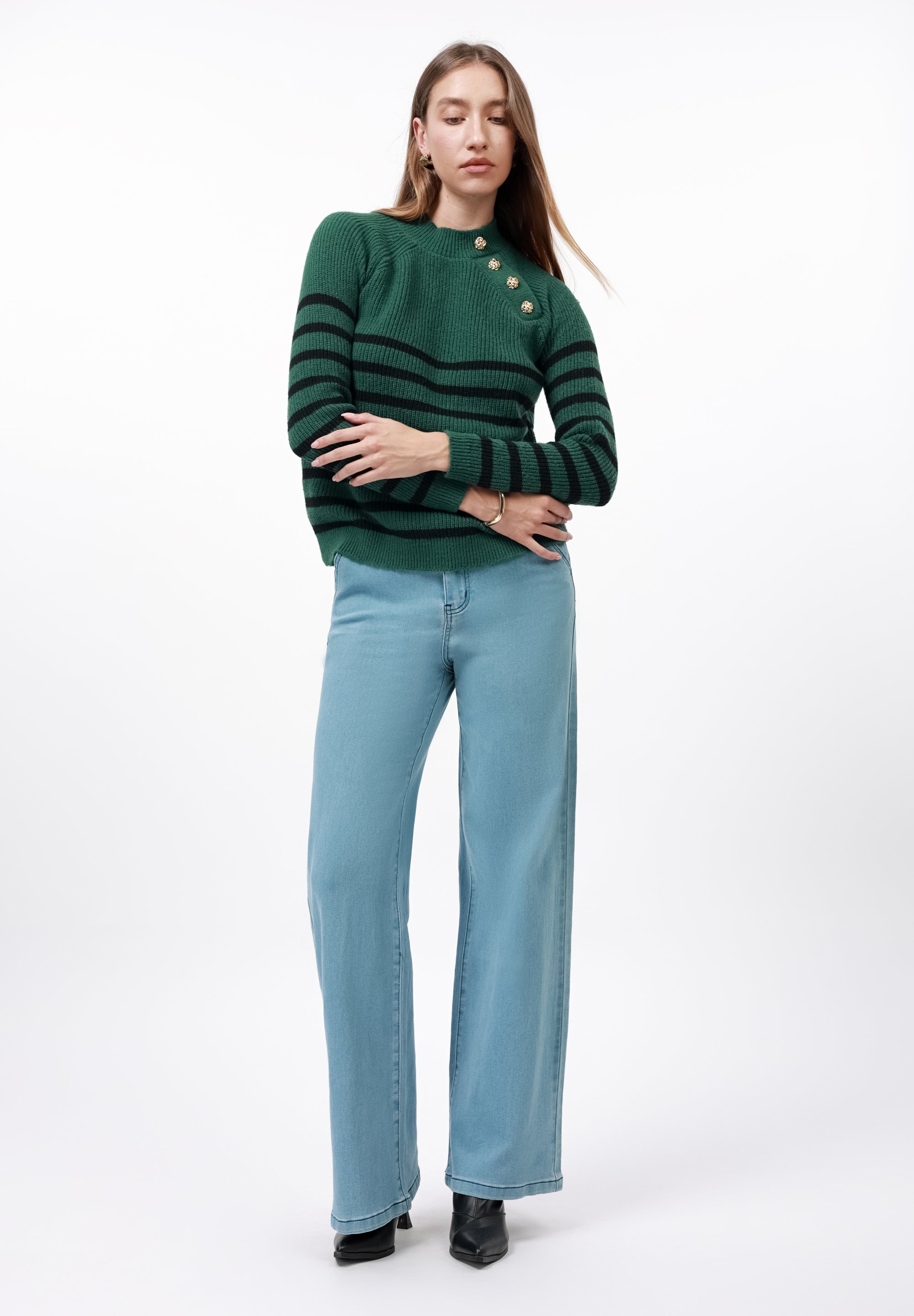 Anna Field Pullover - grün/schwarz