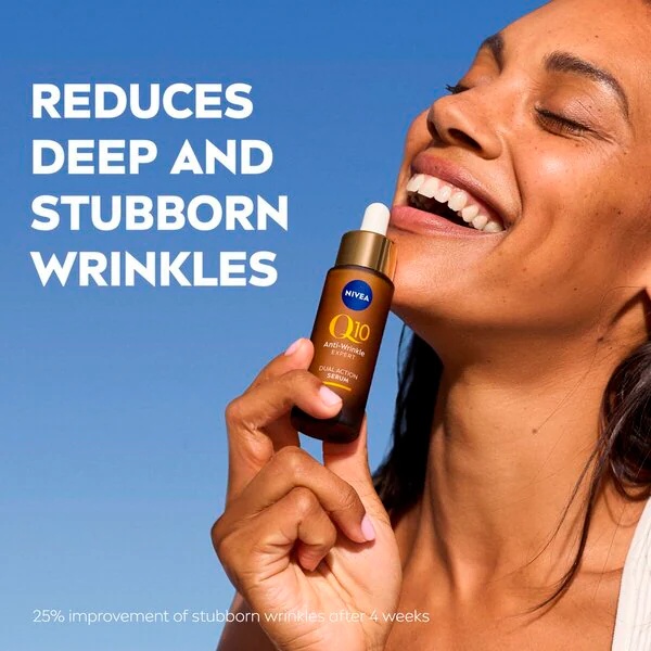 NIVEA Q10 divkāršas iedarbības pretgrumbu serums ekspertiem<br>30ml - Sausai ādai
