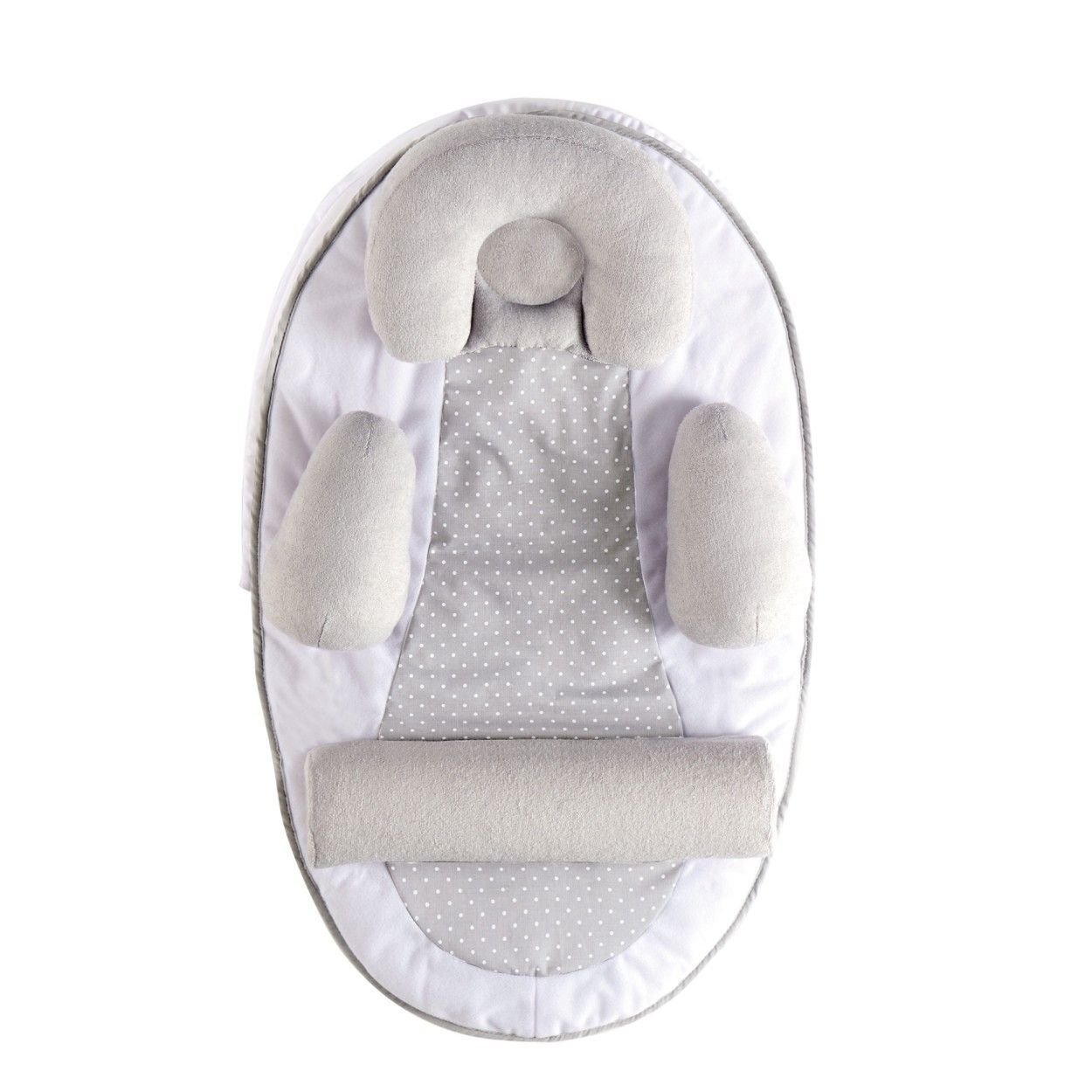 TINEO Babyschlafkokon – Babykeil – 10° geneigte Ebene – verstellbar – abnehmbar – 0–3 Monate – Kopfstütze – 58 x 40 cm