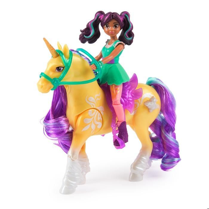 Unicorn Academy Unicorn Leaf com Luzes e Boneca Ava