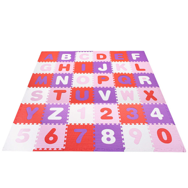 Mata piankowa alfabet, cyfry 175x175 cm puzzle dla dzieci