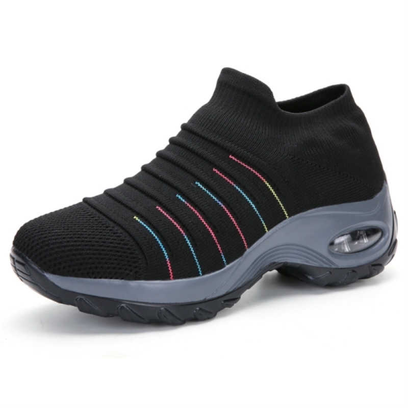 2021 Dame Platformsneakers Vår dame Kilehøyesko Casual Sko Damesneakers Komfortable Høydeøkende Sko