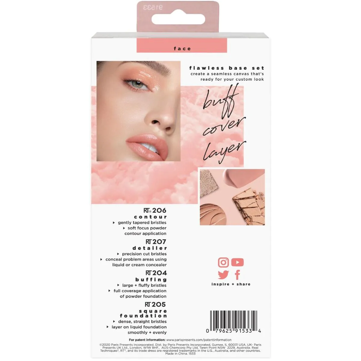 Real Techniques Zestaw pędzli Flawless Base Set