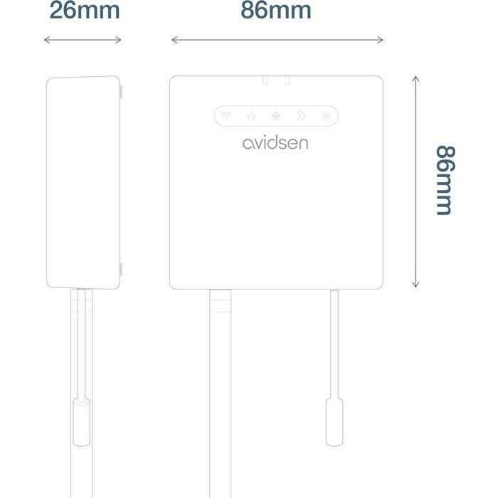 Módulo conectado para radiador - AVIDSEN - Controle de fio piloto - Fio piloto de 4/6 ordens - Wi-Fi - Programação personalizada