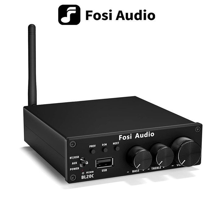 HiFi-Audioverstärker – RNCYN – BL20C – 32 V – USB-Player – 2.1-Receiver – Klasse D – Schwarz – Metall