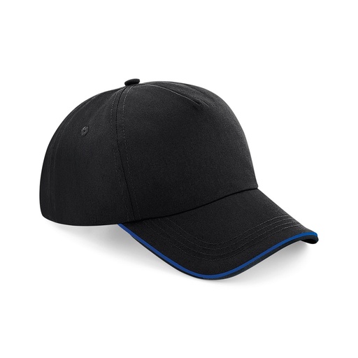 Casquette Beechfield Authentic à cinq panneaux avec passepoil