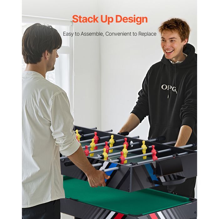 Table de Jeu Combinée 4 en 1 - DUOKU - 48 Pouces - Air Hockey - Billard - Baby-Foot - Ping-Pong