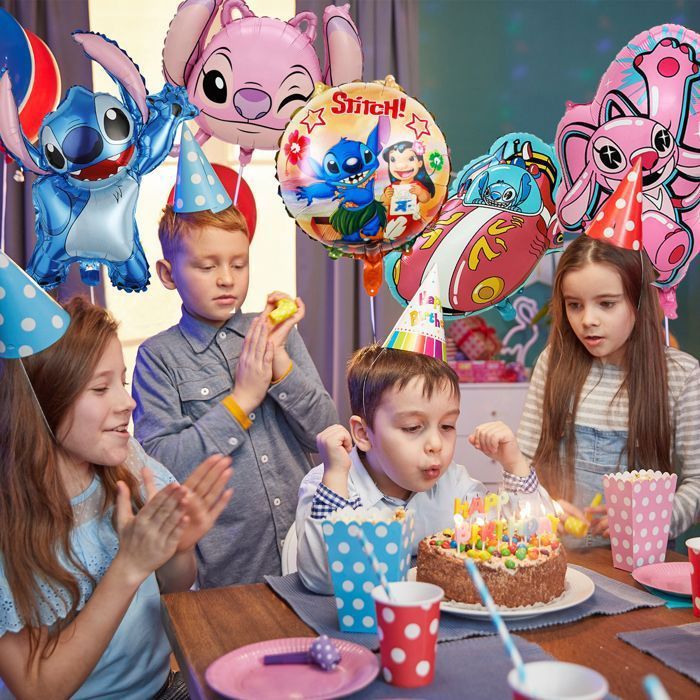 Conjunto de Balões - INBOXXARTY - Stitch - Multicolorido - Balão de Hélio - Decoração de Aniversário