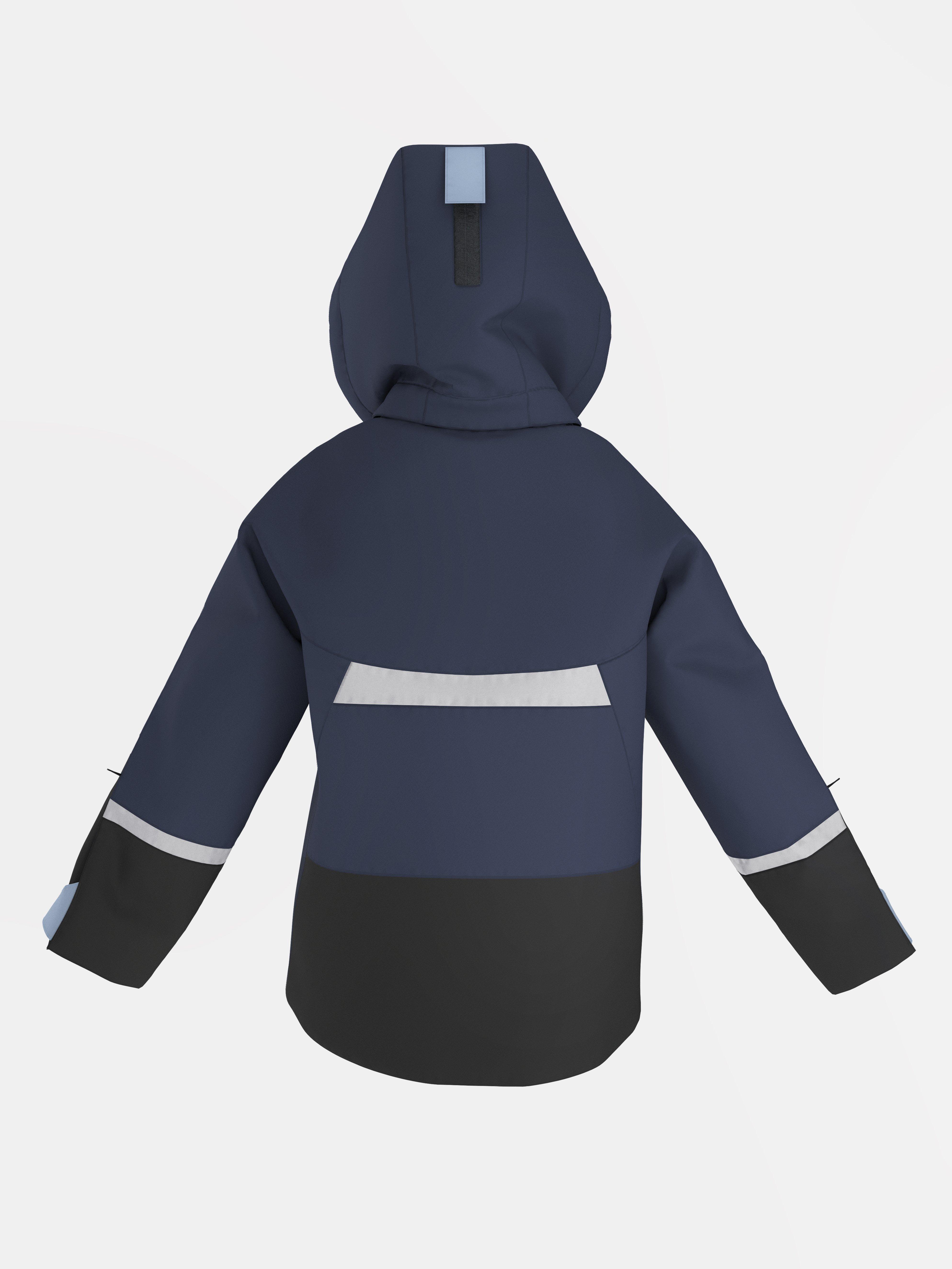 Chaqueta impermeable con mangas ajustables – Ropa deportiva infantil azul marino oscuro