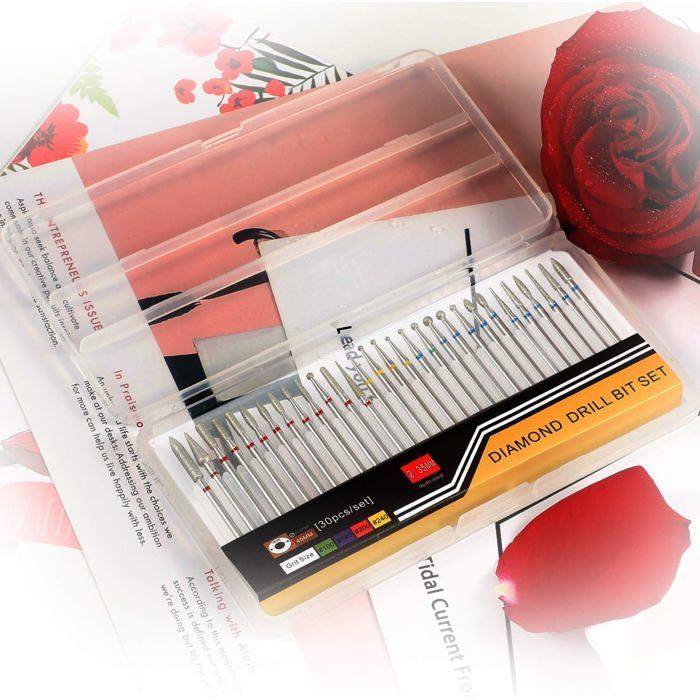 30 Pieces Nail Drill Bits Electric Nail File Bits for Manicure and Pedicure, Nail Drill Bits Cuticle Cleanser [YP209]
