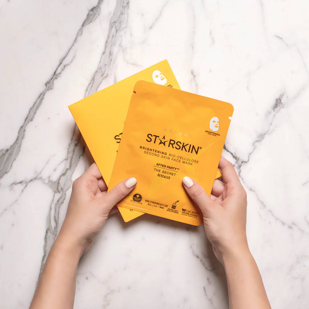 Essentials AFTER PARTY™ Brightening Bio-Cellulose Face Mask - Maschera Illuminante viso