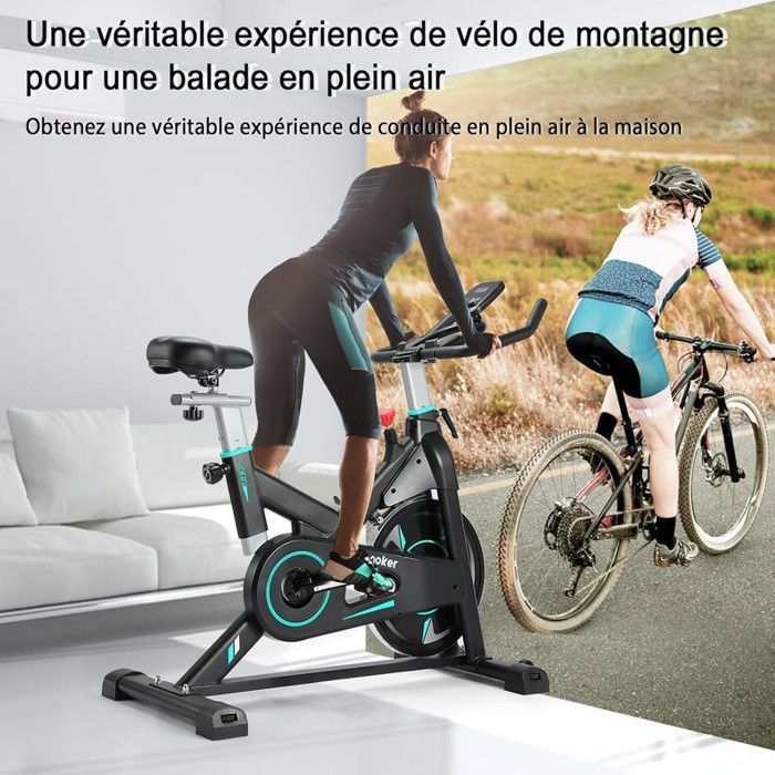Vélo d'appartement - WENOKER - 312new - Résistance magnétique réglable - Roue d'inertie 13 kg - Capacité 160 kg