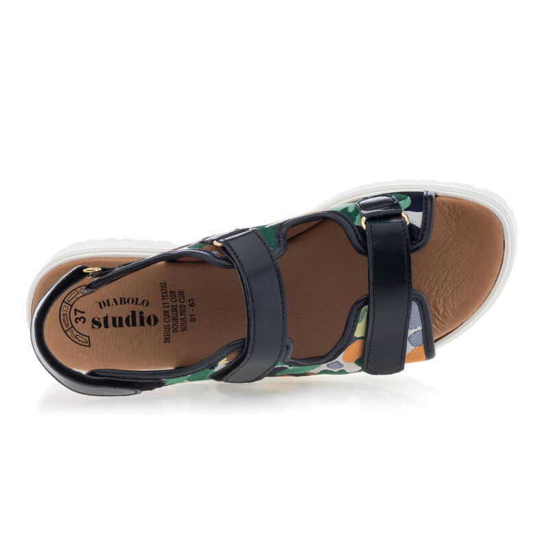 Blå sandaler / sko med åpen tå til dame
