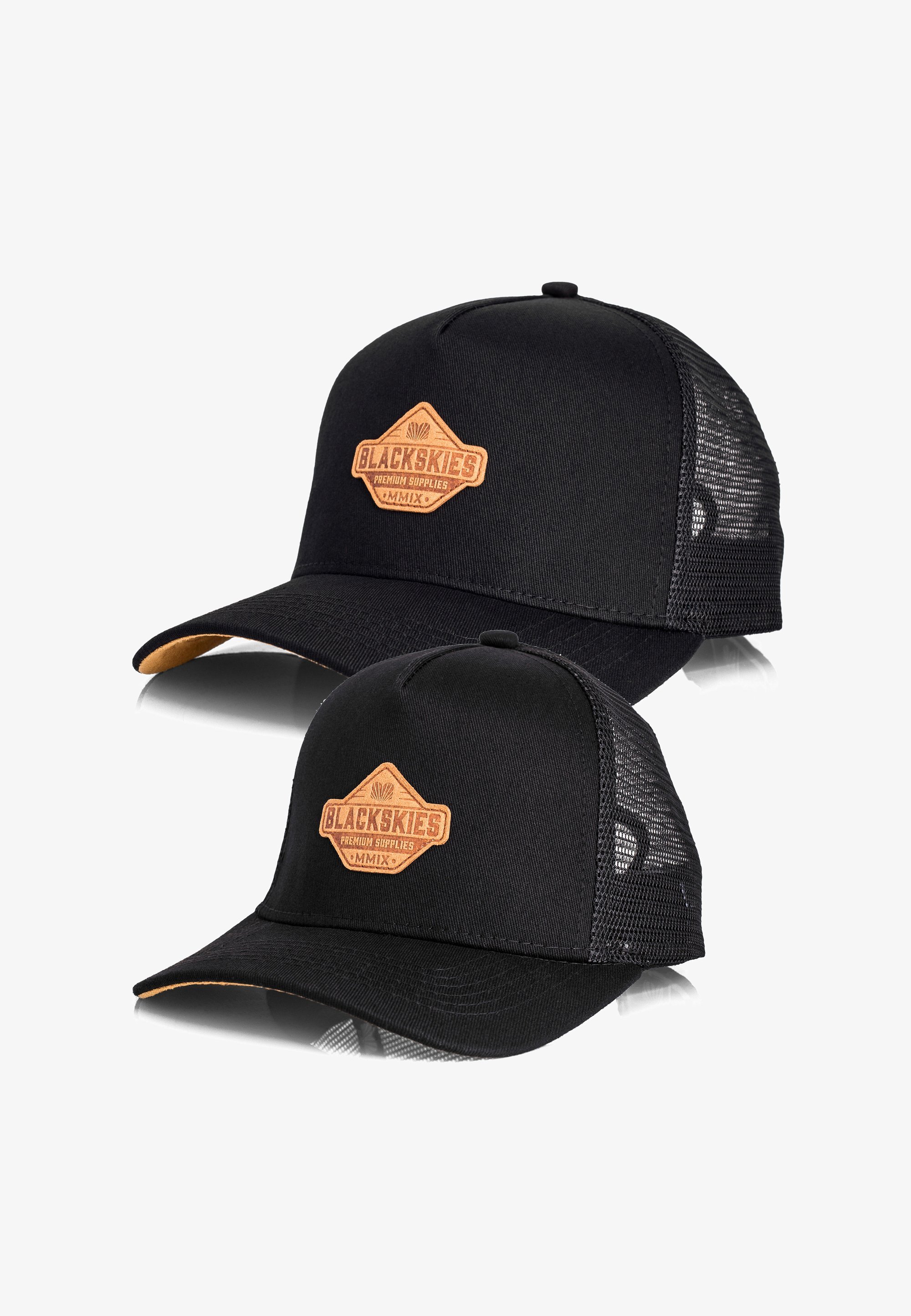 Blackskies Trucker-Set (2er-Pack) – Kappe – schwarz