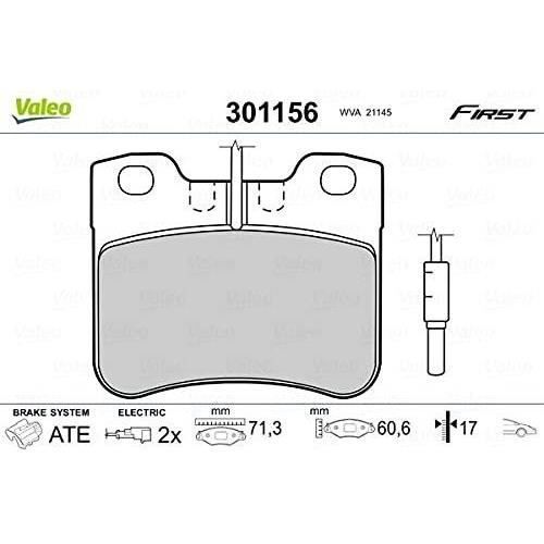 Pastillas de freno de primera generación para Peugeot 106 - VALEO - 301156