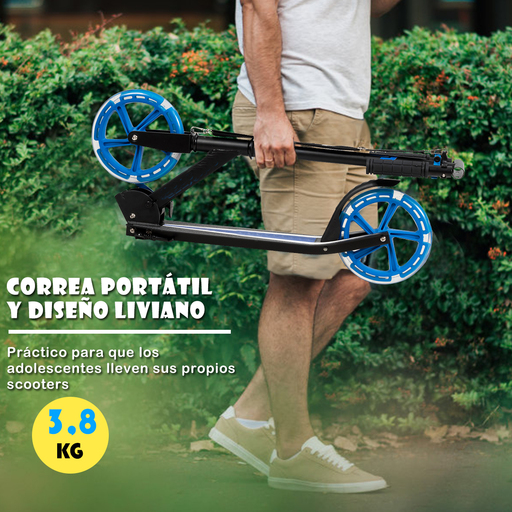 Costway sklopivi skuter s podesivom visinom, nosivošću do 100 kg i 2 osvijetljena kotača