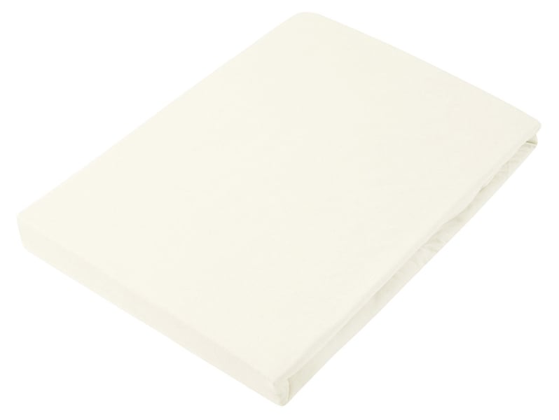 Prześcieradło z gumką Tess jersey 90x200 cm beżowe