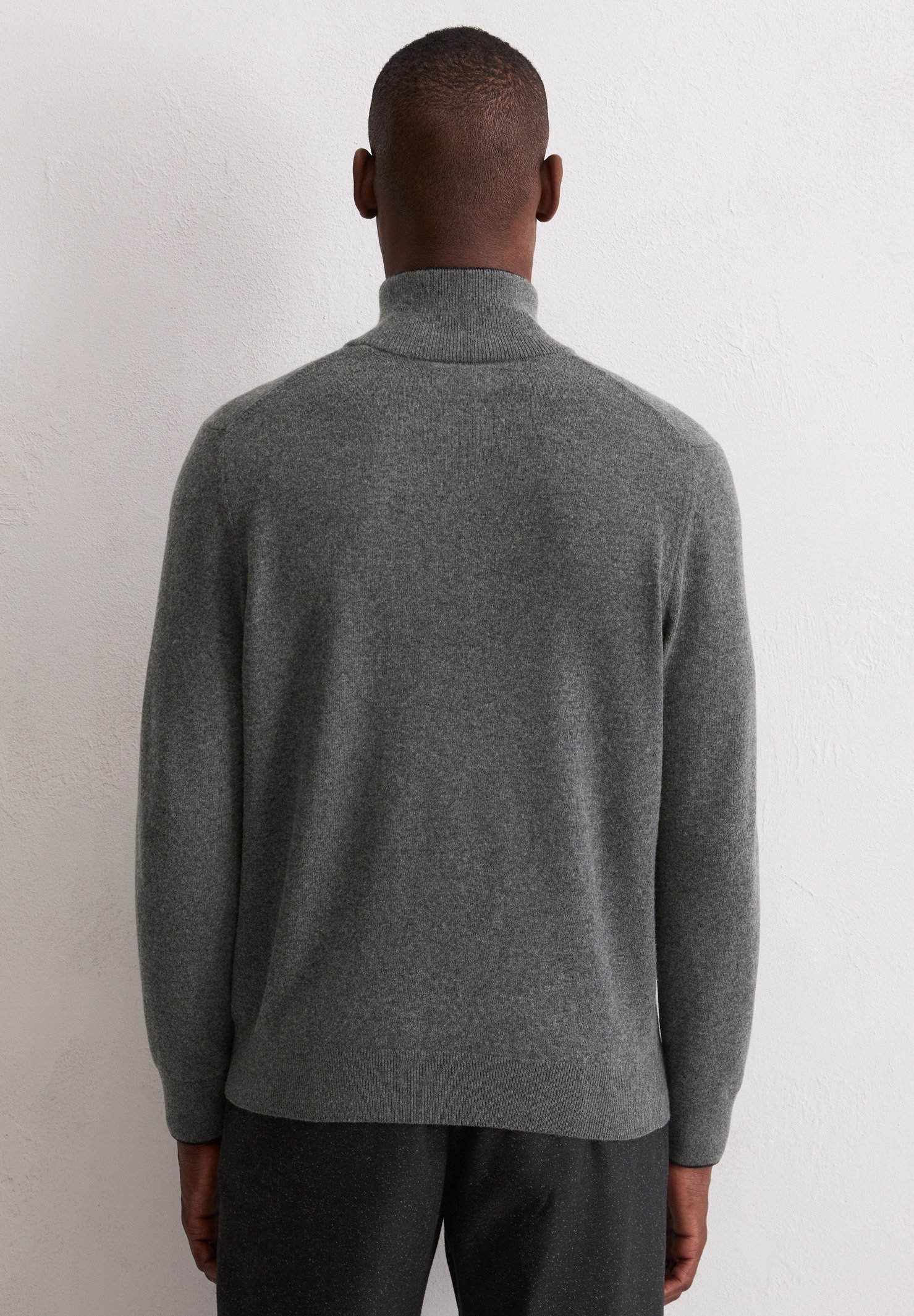 Marc O'Polo TROYER WITH TIPPING - Pullover - Graphitgrau meliert
