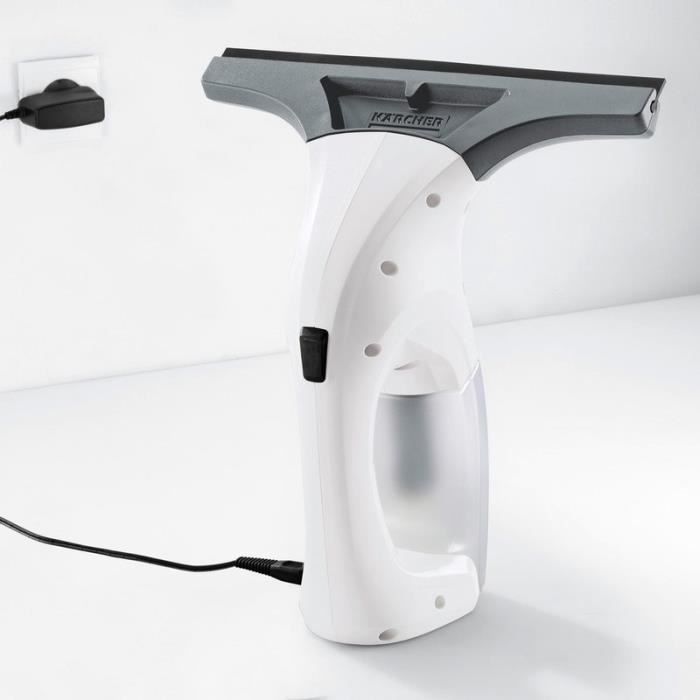 KARCHER WV 1 Plus - Limpiacristales - Escobilla de goma de 250 mm de ancho - Autonomía de la batería: 25 min - Limpia hasta 70 m² (aproximadamente 23 ventanas)