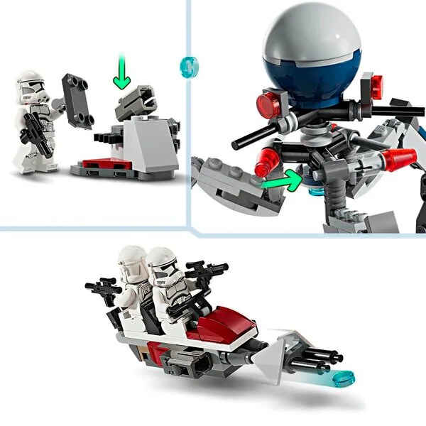 LEGO Star Wars 75372 Klono kario ir kovinio droido kovos rinkinys<br>