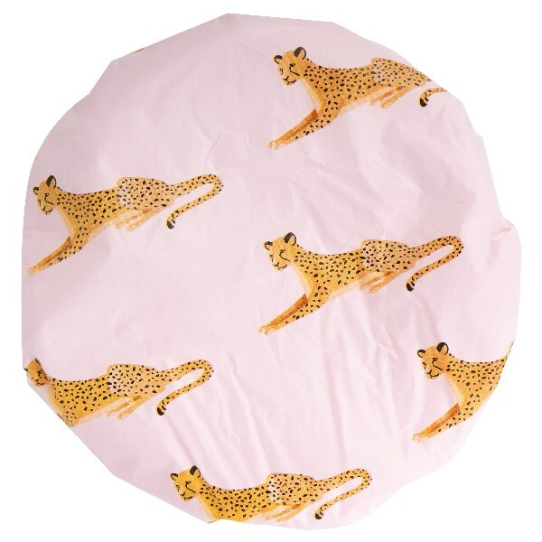 Oboustranná sprchová čepice Brushworks - leopardí vzor
