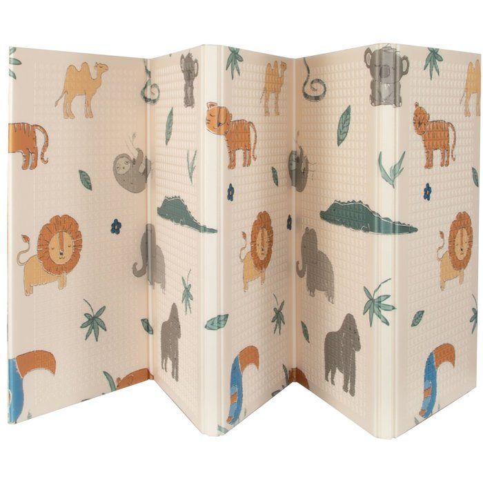 Omkeerbare speelmat - NUBY - 200 x 150 x 1 cm - Lichtgewicht en opvouwbaar - Safari - Vanaf de geboorte