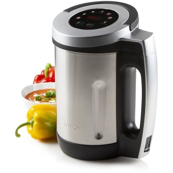 Liquidificador aquecido DOMO – Cinza – 2,2 L – 7 programas – 1000 watts – DO716BL