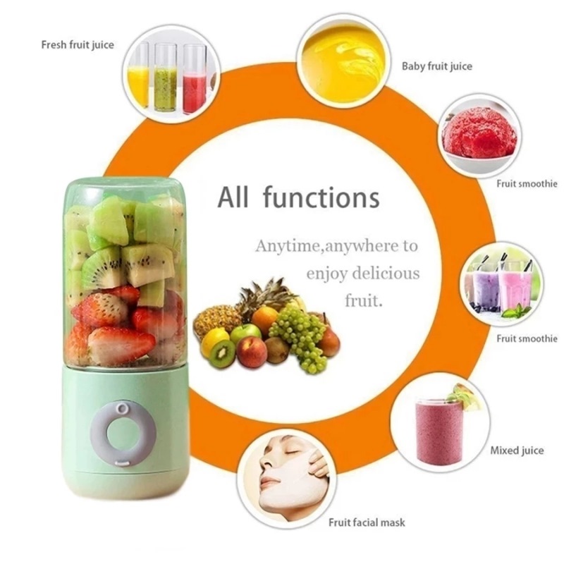 500 ml Mini sokowirówka Pomarańczowa Elektryczny przenośny blender do smoothie Mikser do soków Do osobistego robota kuchennego Wyciskarka do owoców