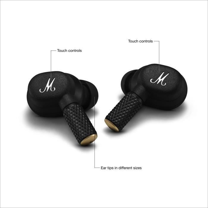 MARSHALL MOTIF II ANC - Ecouteurs intra-auriculaires sans fil - Réduction de bruit active - Noir