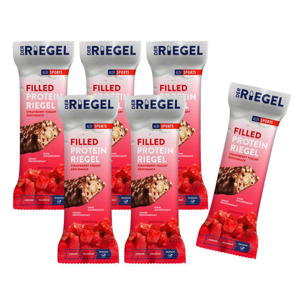 Filled Protein Bar, Strawberry Yogurt, Set of 6 (6 x 45 = 270 g)