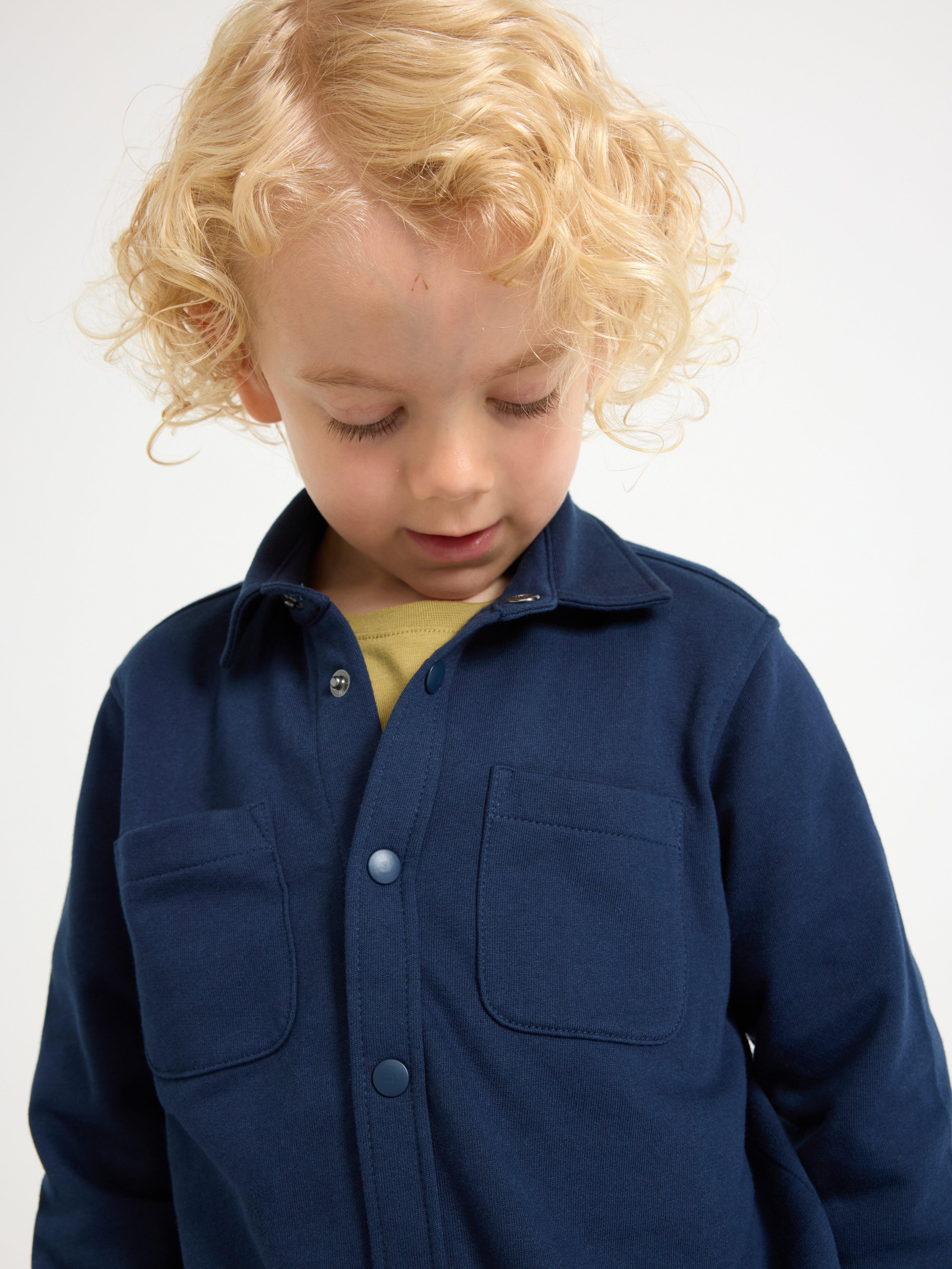 Sobrecamisa de punto azul oscuro