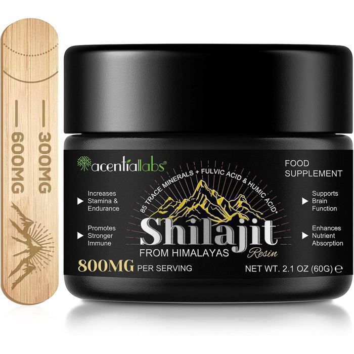 Lote de 2 unidades de Shilajit puro de 60 g - Resina de Shilajit del Himalaya 100% natural y purificada, rica en más de 85 oligoelementos.