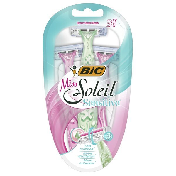 „Bic Miss Soleil Sensitive“ skustuvo peiliukai, 3 vnt.