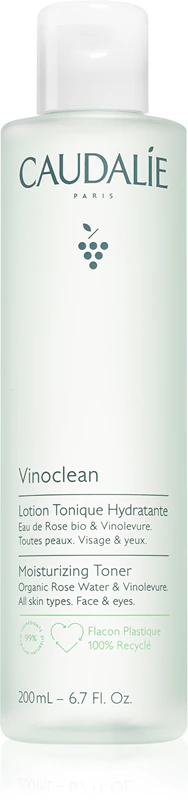 Tônico hidratante Caudalie Vinoclean para todos os tipos de pele